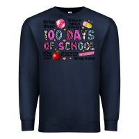 Navy 100 days of school Premium Sweatshirt - LillyAllenDesigns