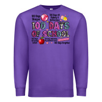 Purple 100 days of school Premium Sweatshirt - LillyAllenDesigns