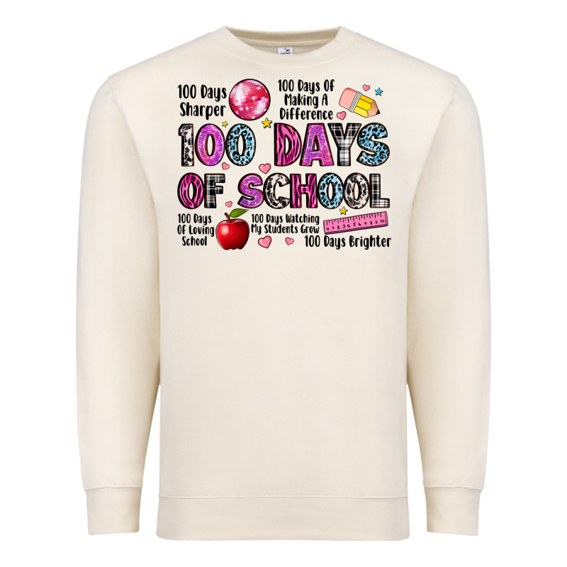 100 Days Of School Premium Sweatshirt by LillyAllenDesigns | Teevron