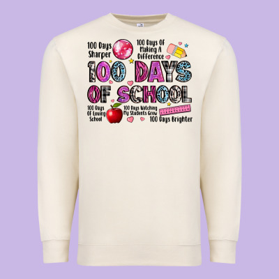 100 Days Of School Premium Sweatshirt Designed By Lillyallendesigns