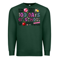 Sports Green 100 days of school Premium Sweatshirt - LillyAllenDesigns