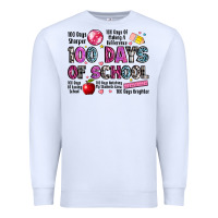 White 100 days of school Premium Sweatshirt - LillyAllenDesigns