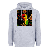 Heather Grey African Freedom Seamless Pattern Heavyweight Hoodie - BundleAndBundleShop