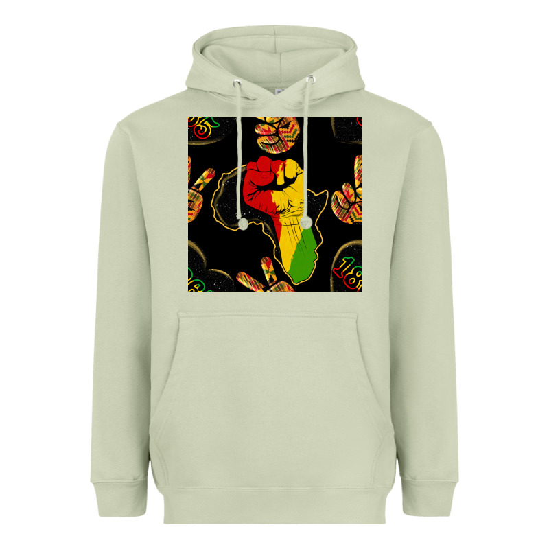 African Freedom Seamless Pattern Heavyweight Hoodie by BundleAndBundleShop | Teevron