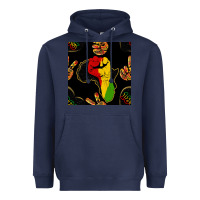 Navy African Freedom Seamless Pattern Heavyweight Hoodie - BundleAndBundleShop
