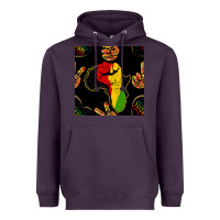Plum African Freedom Seamless Pattern Heavyweight Hoodie - BundleAndBundleShop