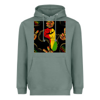 Sage African Freedom Seamless Pattern Heavyweight Hoodie - BundleAndBundleShop
