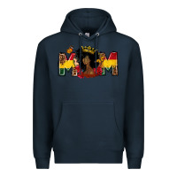 Navy Juneteenth mom Premium Hoodie - FaDigitalArtStudio