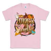 Bubblegum Pink fall  lunch lady Classic Tee - BarkalooDesign
