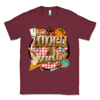 Burgundy fall  lunch lady Classic Tee - BarkalooDesign