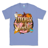 Colony Blue fall  lunch lady Classic Tee - BarkalooDesign