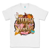 White fall  lunch lady Classic Tee - BarkalooDesign