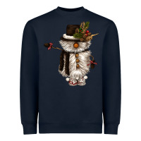Navy snowman gnome Heavyweight Sweatshirt - CowGirlArtShop