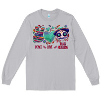 Moon Dust Peace love dia de los muertos Long Sleeve Tee - NancyCooperArtShop