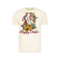 Vintage Arctic Happy easter with bunny and sunflowers Vintage Tee - RanaPortraitStore