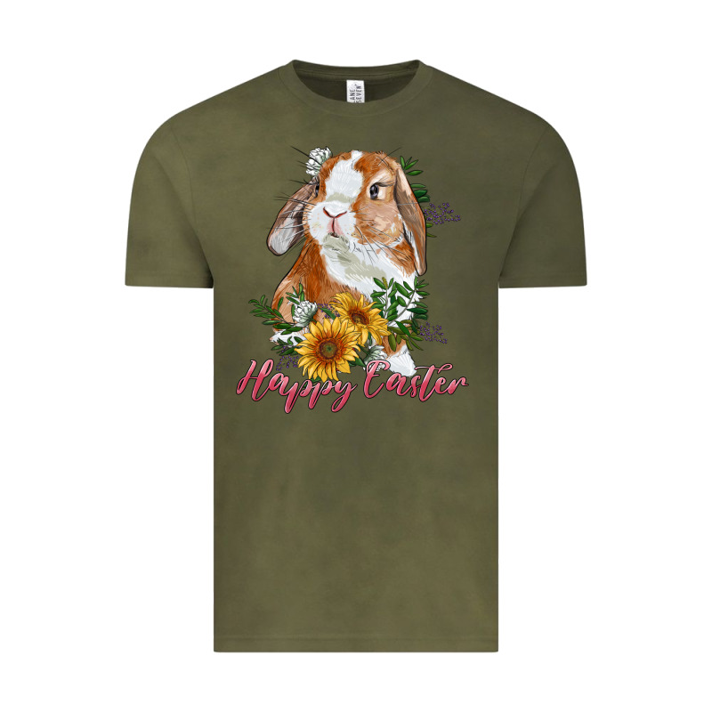 Happy Easter With Bunny And Sunflowers Vintage Tee by RanaPortraitStore | Teevron