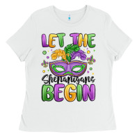 White let the shenanigans begin Ladies Tee - MaliasSmallBusiness