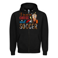 Black I Run On Coffee And Soccer Frappe Zipper Hoodie - FaDigitalArtStudio