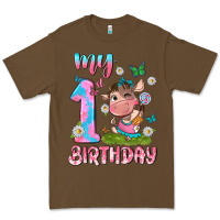 Cacao my 1 st birthday with little cute cow Premium Tee - NancyCooperArtShop