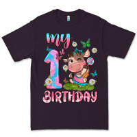 Plum my 1 st birthday with little cute cow Premium Tee - NancyCooperArtShop