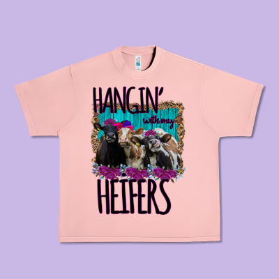 Hangin With My Heifers Urban Heavy Tee Designed By Bettercallsaul