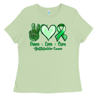 Matcha Peace love cure Gallbladder Cancer Ladies Tee - NancyCooperArtShop