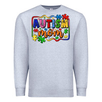 Heather Grey autism mom Premium Sweatshirt - LillyAllenDesigns