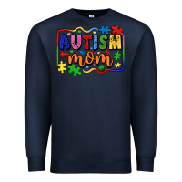 Navy autism mom Premium Sweatshirt - LillyAllenDesigns