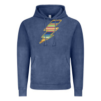 Vintage Denim Yellow Aztec Patterned Lightning Vintage Hoodie - Bettercallsaul