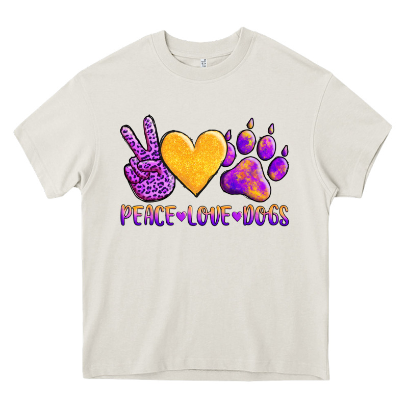 Peace Love Dogs Heavy Core Tee by AdoDesignShop | Teevron
