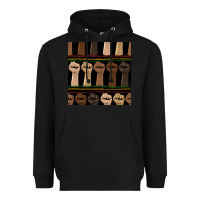 Black melanin rised fist seamless pattern Heavyweight Hoodie - BundleAndBundleShop