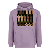 Lavender melanin rised fist seamless pattern Heavyweight Hoodie - BundleAndBundleShop