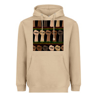 Mushroom melanin rised fist seamless pattern Heavyweight Hoodie - BundleAndBundleShop