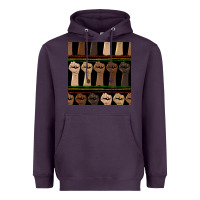 Plum melanin rised fist seamless pattern Heavyweight Hoodie - BundleAndBundleShop