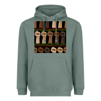 Sage melanin rised fist seamless pattern Heavyweight Hoodie - BundleAndBundleShop