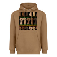Toasted Coconut melanin rised fist seamless pattern Heavyweight Hoodie - BundleAndBundleShop