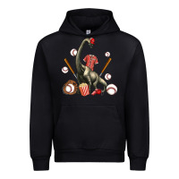Black brachiosaurus with baseball Urban Hoodie - Artiststas