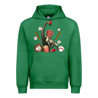 Emerald brachiosaurus with baseball Urban Hoodie - Artiststas