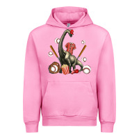 Fuchsia Pink brachiosaurus with baseball Urban Hoodie - Artiststas