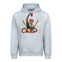 Heather Grey brachiosaurus with baseball Urban Hoodie - Artiststas