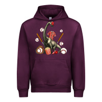 Mauve Wine brachiosaurus with baseball Urban Hoodie - Artiststas