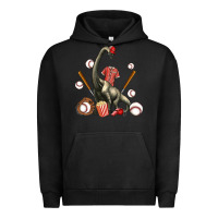Pigment Black brachiosaurus with baseball Urban Hoodie - Artiststas