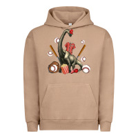 Pigment Burro brachiosaurus with baseball Urban Hoodie - Artiststas