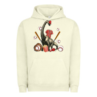 Pigment Pistachio brachiosaurus with baseball Urban Hoodie - Artiststas