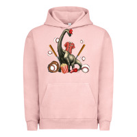 Pigment Salmon brachiosaurus with baseball Urban Hoodie - Artiststas