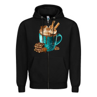 Black Chocolate And Coffee Zipper Hoodie - FaDigitalArtStudio