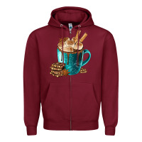Burgundy Chocolate And Coffee Zipper Hoodie - FaDigitalArtStudio