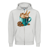 Dove Grey Chocolate And Coffee Zipper Hoodie - FaDigitalArtStudio