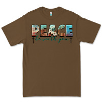 Cacao peace be with you cross Premium Tee - NancyCooperArtShop