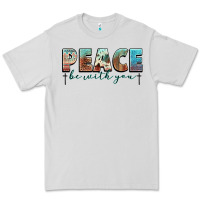 Dove Grey peace be with you cross Premium Tee - NancyCooperArtShop